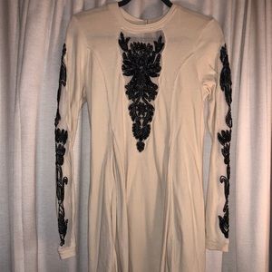 Free People Cream Dress With Beading
